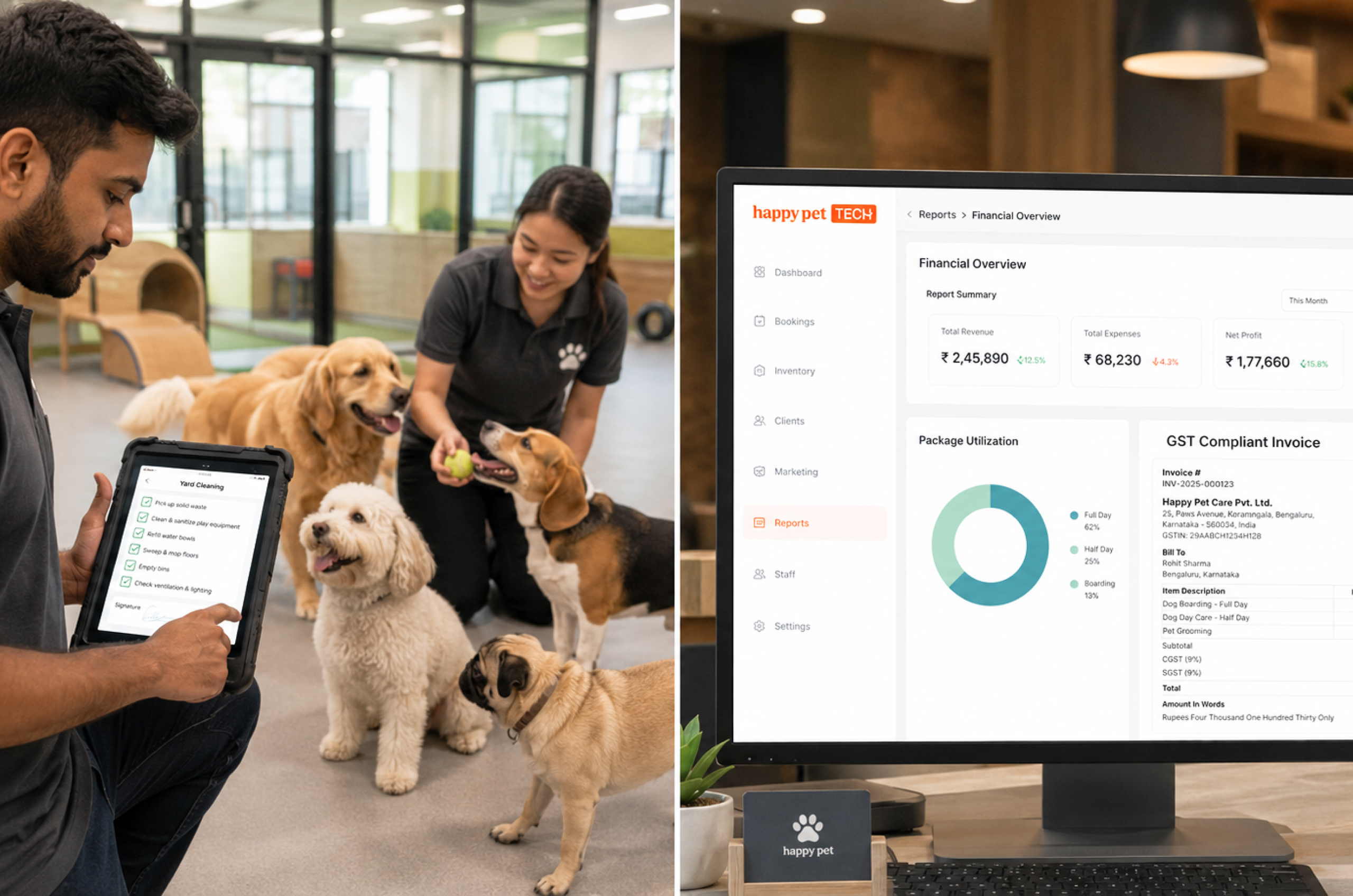 daycare staffs keep updating booking and so that pet parent can get updates .